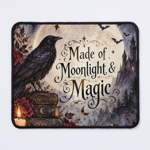 Item preview, Made of Moonlight & Magic – Gothic Raven Halloween Art designed and sold by blankTeeShirt.