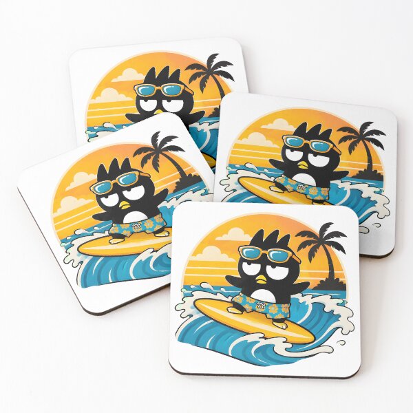 Item preview, Badtz Marus Surfing Retro Sunset  designed and sold by babyka776.