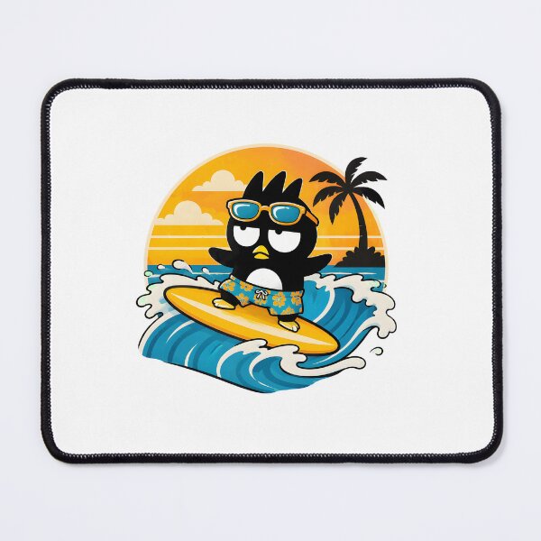 Item preview, Badtz Marus Surfing Retro Sunset designed and sold by babyka776.