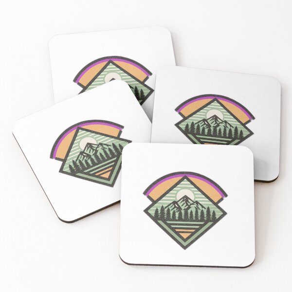 Item preview, Retro mountain with trees  vintage mountain designed and sold by Expressions-Sel.