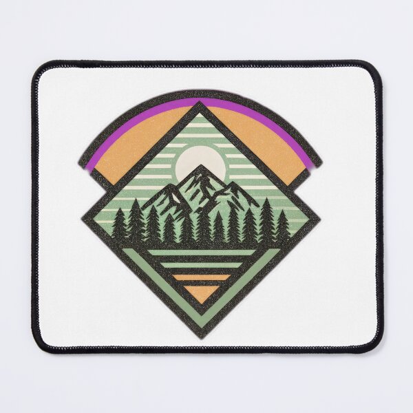 Item preview, Retro mountain with trees vintage mountain designed and sold by Expressions-Sel.