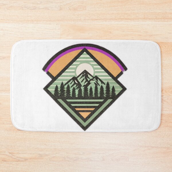 Item preview, Retro mountain with trees  vintage mountain designed and sold by Expressions-Sel.