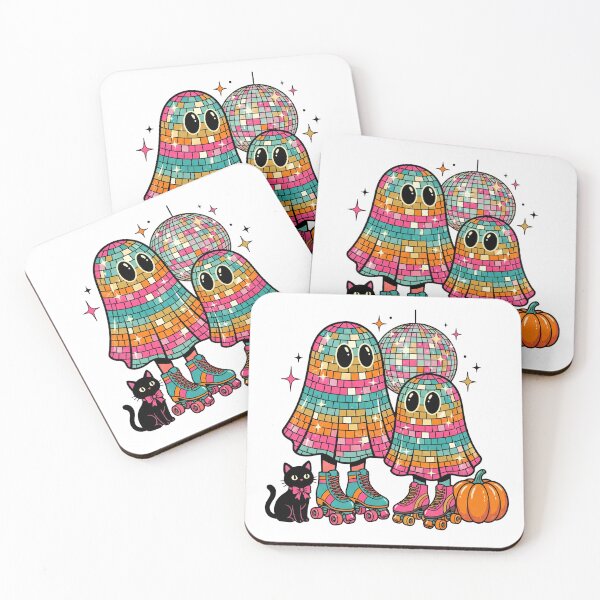 Item preview, Disco Ball Roller Skate Ghosts Retro Halloween designed and sold by Miss Sassy Party Designs.