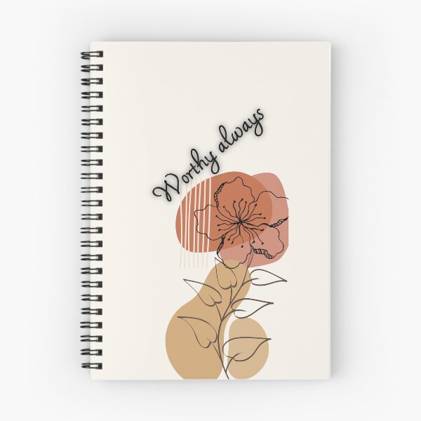 Item preview, Worthy Always – Minimalist Floral Affirmation Art designed and sold by SMHaven93.