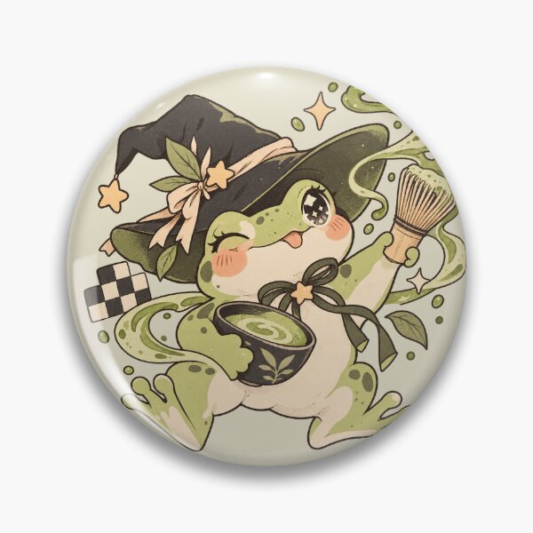Item preview, Matcha Witch Frog Cute Cozy Magic designed and sold by thatsmaddierose.