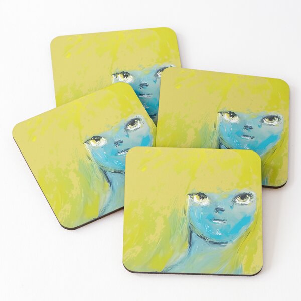 Item preview, Vibrant Yellow and Blue Portrait designed and sold by ShimmerPen.