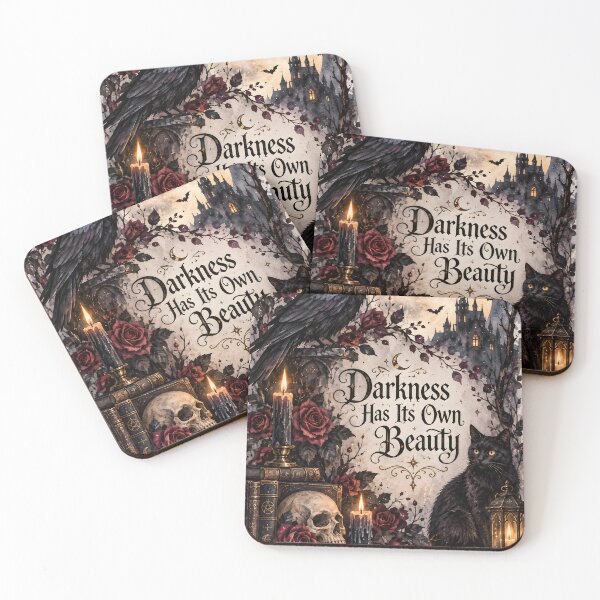 Item preview, Darkness Has Its Own Beauty – Gothic Raven, Black Cat & Moon designed and sold by blankTeeShirt.