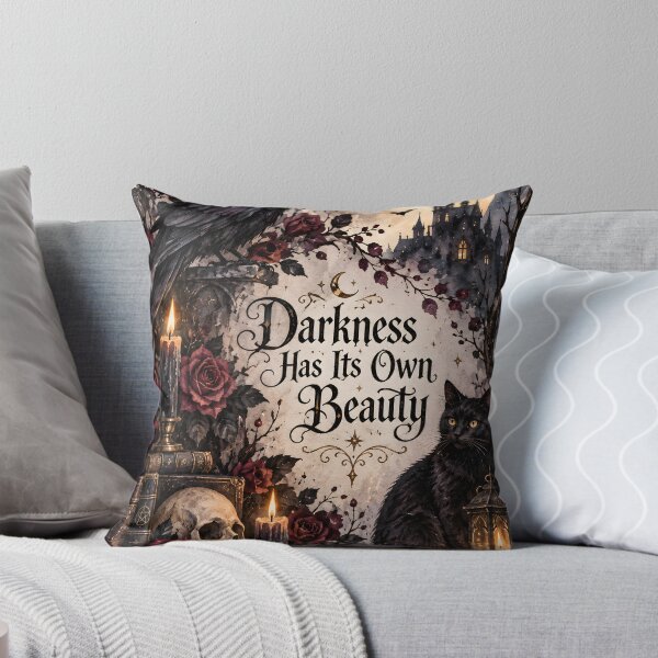Item preview, Darkness Has Its Own Beauty – Gothic Raven, Black Cat & Moon designed and sold by blankTeeShirt.