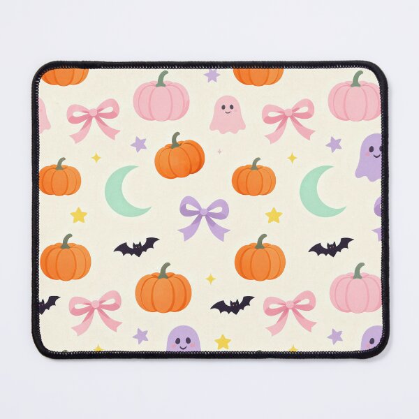 Item preview, Pastel Kawaii Halloween Pumpkin Ghost Pattern designed and sold by Mimoshi ⭐⭐⭐⭐⭐.