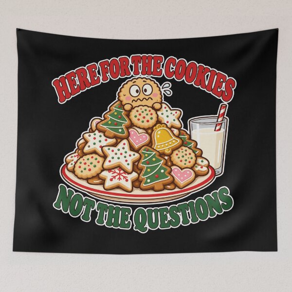 Item preview, Here for the Cookies Not the Questions Funny Family Christmas designed and sold by Ela-graphicwiz.
