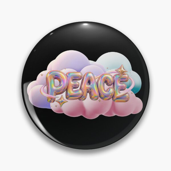 Item preview, 3D Holographic Peace Word on Pastel Clouds designed and sold by Rynasvz.