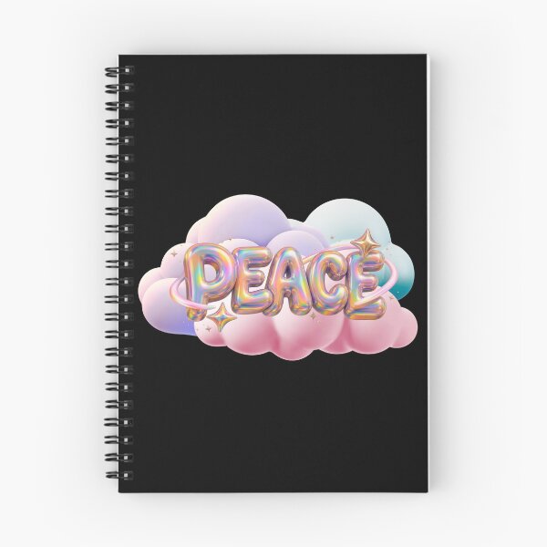 Item preview, 3D Holographic Peace Word on Pastel Clouds designed and sold by Rynasvz.