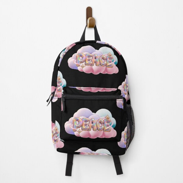 Item preview, 3D Holographic Peace Word on Pastel Clouds designed and sold by Rynasvz.