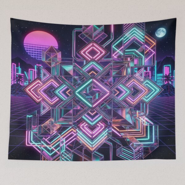 Item preview, A vaporwave neon shapes designed and sold by Solomon-Ent-144.