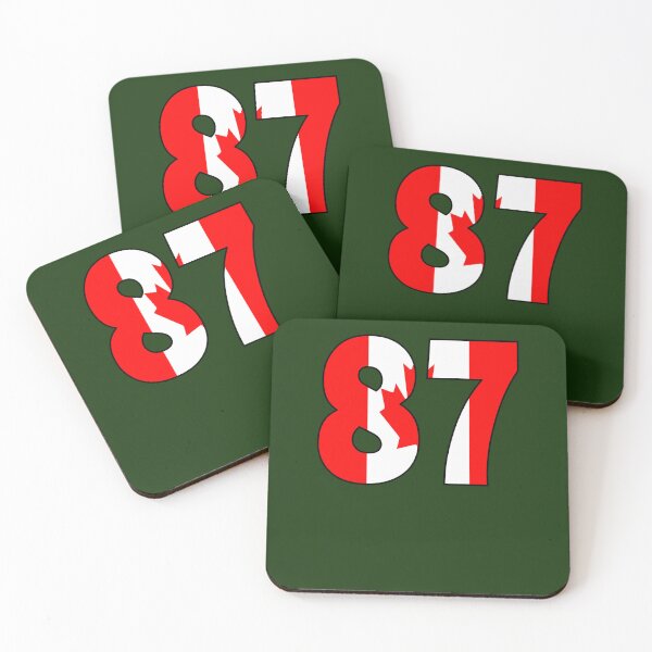 Item preview, Number 87 With Canadian Flag On The Background 466 designed and sold by MeilCane.