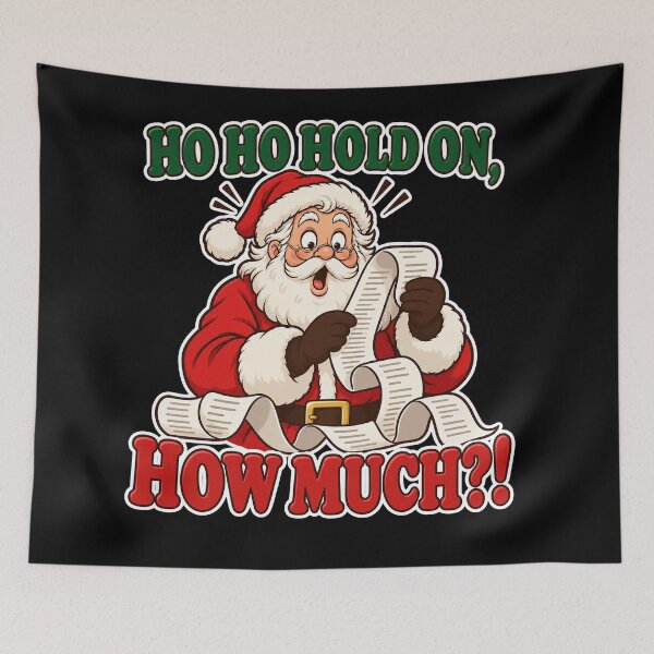 Item preview, Ho Ho Hold On How Much Funny Santa Christmas Shopping designed and sold by Ela-graphicwiz.