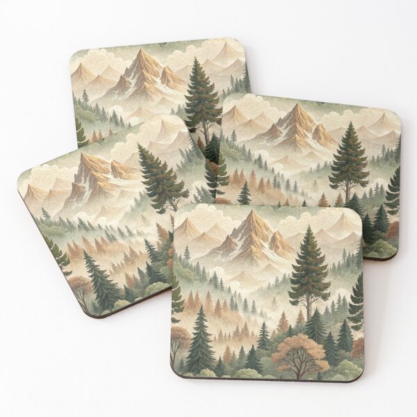 Item preview, Retro mountain with trees   designed and sold by Expressions-Sel.
