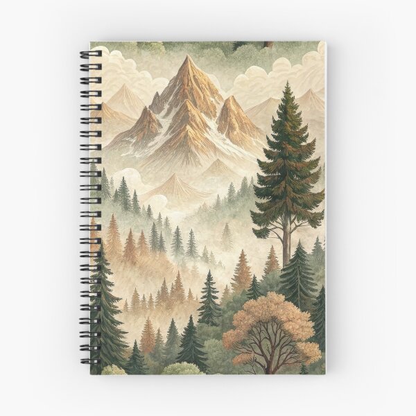 Item preview, Retro mountain with trees   designed and sold by Expressions-Sel.