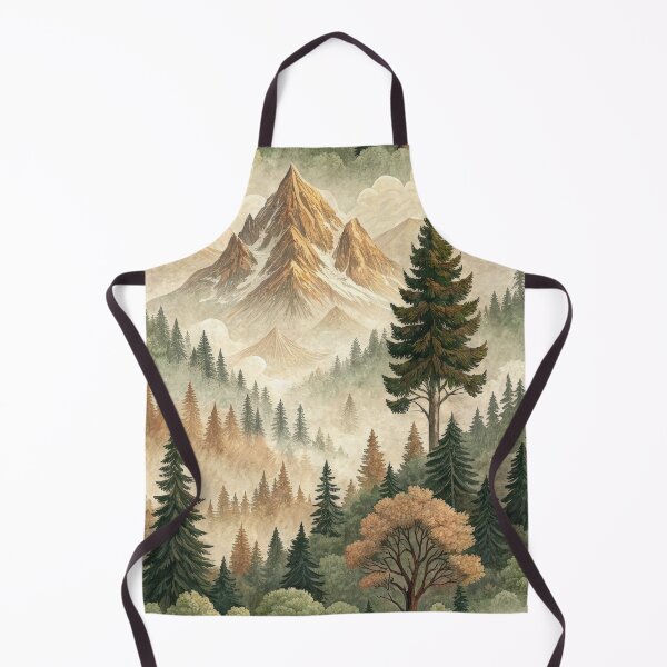Item preview, Retro mountain with trees   designed and sold by Expressions-Sel.