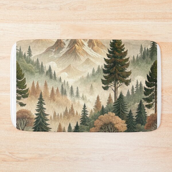 Item preview, Retro mountain with trees   designed and sold by Expressions-Sel.