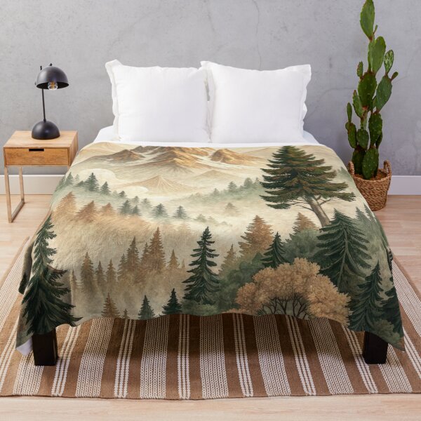 Item preview, Retro mountain with trees   designed and sold by Expressions-Sel.