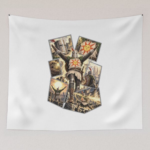 Item preview, Solaire of Astora Praise the Sun Collage designed and sold by PrestonChild.