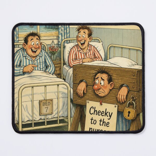 Item preview, Seaside Postcard: Cheeky to the Nurses designed and sold by halibutgoatramb.