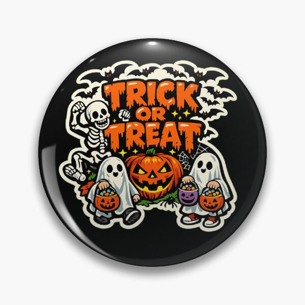 Item preview, Trick or Treat Vintage Halloween Spooky Ghost Pumpkin designed and sold by BeardWave.