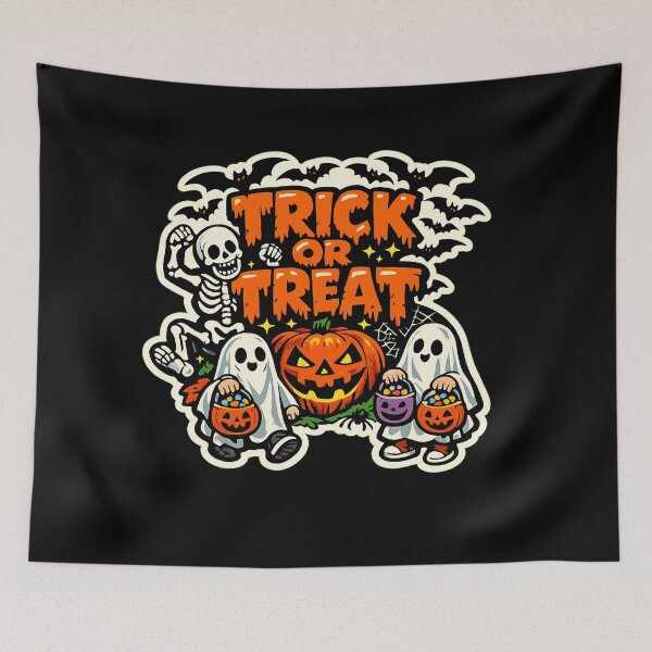 Item preview, Trick or Treat Vintage Halloween Spooky Ghost Pumpkin designed and sold by BeardWave.
