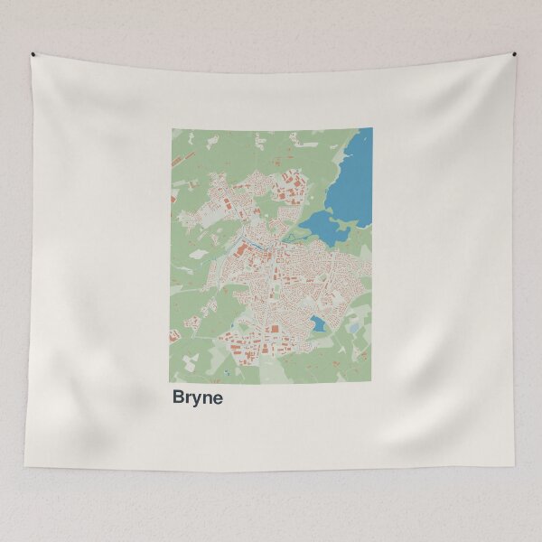 Item preview, Bryne Minimalistic Map Art designed and sold by MapsNerd.