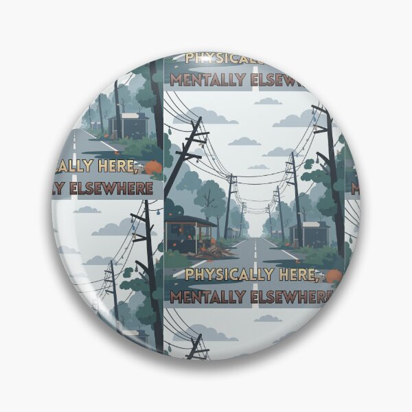 Item preview, Physically Here Mentally Elsewhere Aesthetic Retro Vintage Road Scene designed and sold by Farahsalama.