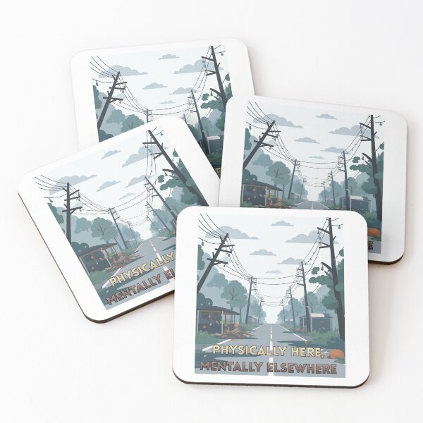 Item preview, Physically Here Mentally Elsewhere Aesthetic Retro Vintage Road Scene designed and sold by Farahsalama.