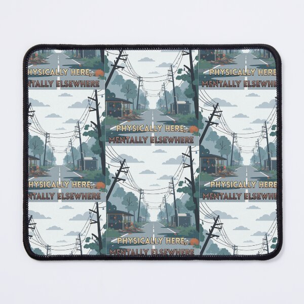 Item preview, Physically Here Mentally Elsewhere Aesthetic Retro Vintage Road Scene designed and sold by Farahsalama.