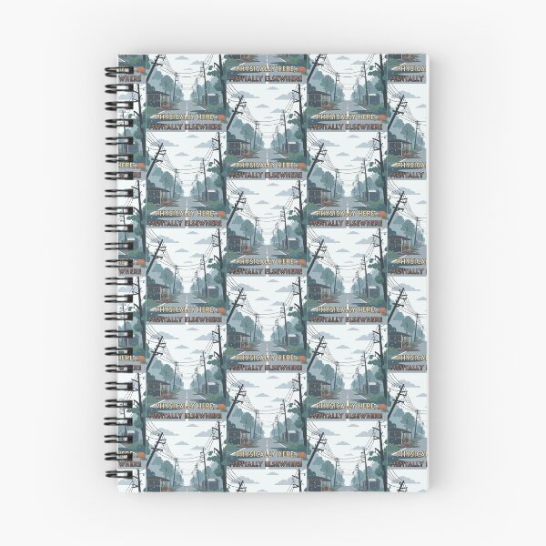 Item preview, Physically Here Mentally Elsewhere Aesthetic Retro Vintage Road Scene designed and sold by Farahsalama.