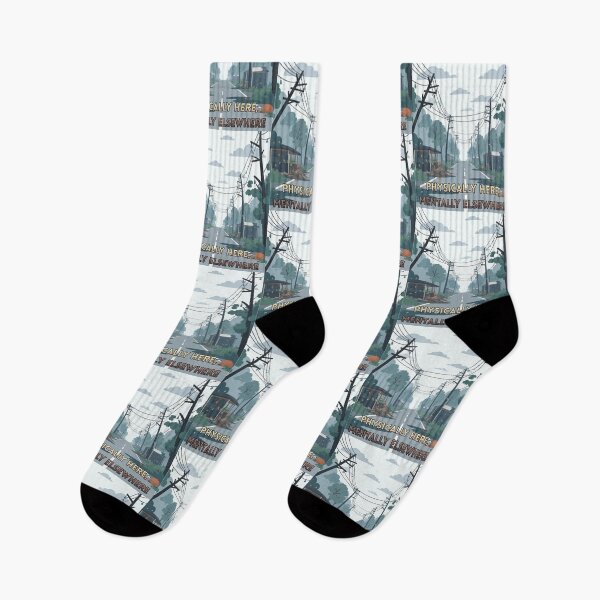 Item preview, Physically Here Mentally Elsewhere Aesthetic Retro Vintage Road Scene designed and sold by Farahsalama.