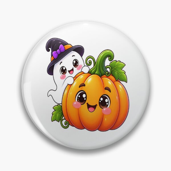 Item preview, Kawaii Halloween Ghost Pumpkin – Cute Spooky Witch Autumn Design designed and sold by Pixanova.