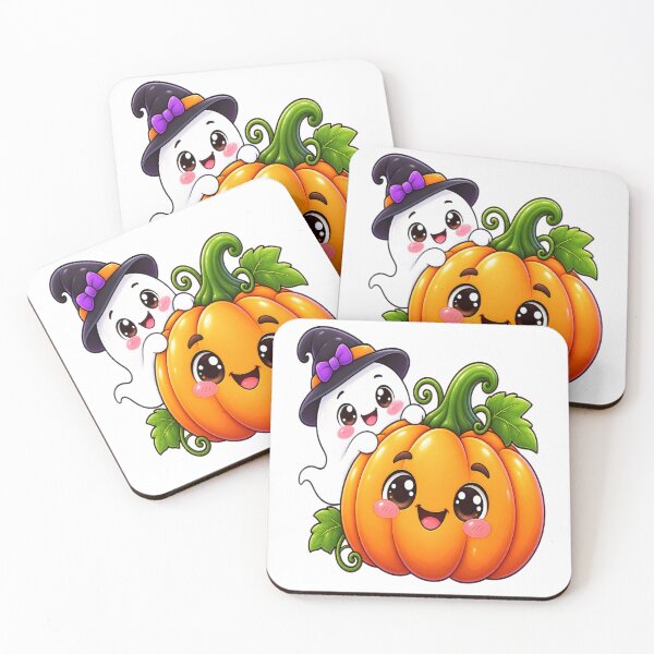 Item preview, Kawaii Halloween Ghost Pumpkin – Cute Spooky Witch Autumn Design designed and sold by Pixanova.