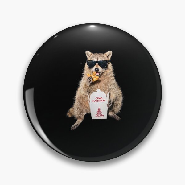 Item preview, Crab Rangoon Funny Raccoon Eating Chinese Food designed and sold by EricCotanori.