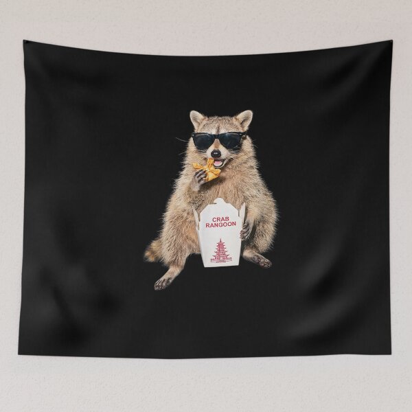 Item preview, Crab Rangoon Funny Raccoon Eating Chinese Food designed and sold by EricCotanori.