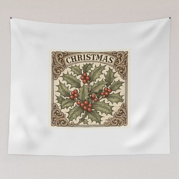 Item preview, Vintage Holly Christmas designed and sold by Love Joy.