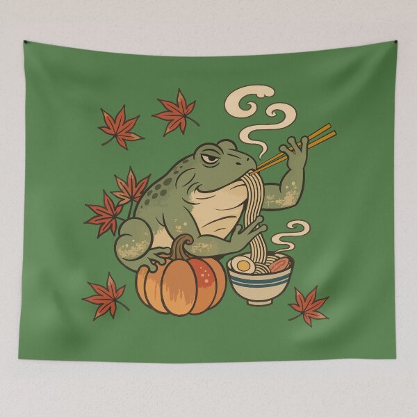 Item preview, Cozy Autumn Frog Ramen designed and sold by Litely.