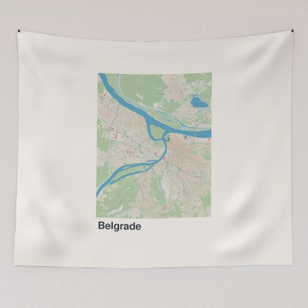 Item preview, Belgrade Minimalistic Map Art designed and sold by MapsNerd.