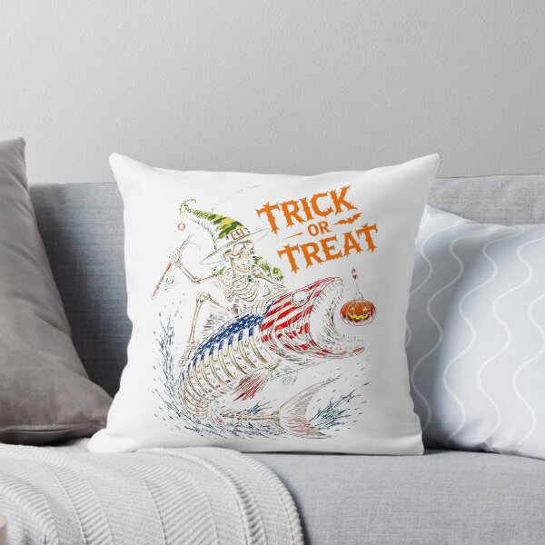 Item preview, Halloween Trick or Treat Skeleton Fishing Halloween T-Shirt designed and sold by Badriiiii.