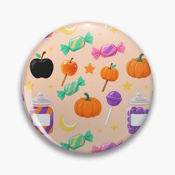 Item preview, Retro Halloween Candy Pumpkin Apple Pattern designed and sold by Mimoshi ⭐⭐⭐⭐⭐.