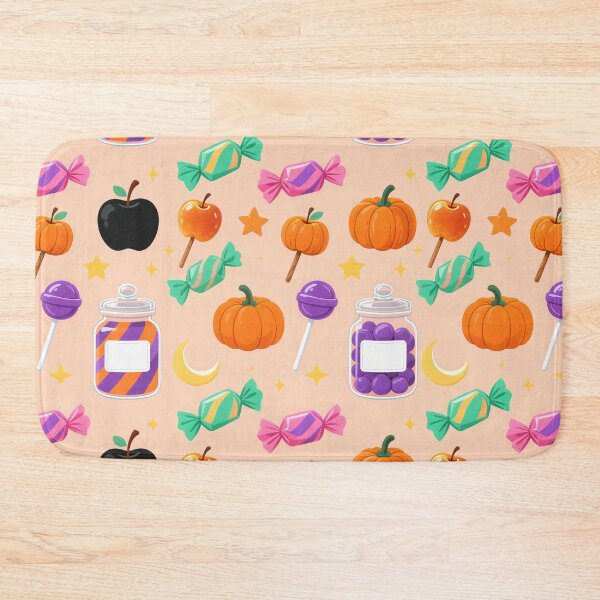 Item preview, Retro Halloween Candy Pumpkin Apple Pattern designed and sold by Mimoshi ⭐⭐⭐⭐⭐.
