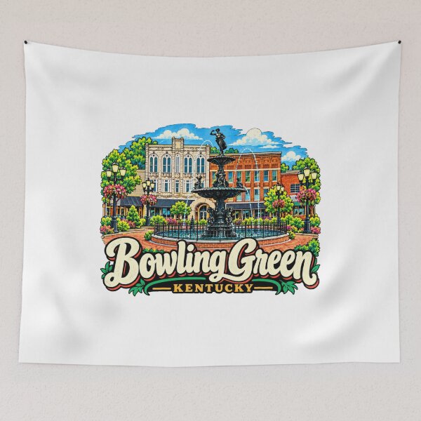 Item preview, Hand Drawn Bowling Green Kentucky Travel Souvenir Landmark Gift designed and sold by MichaeIRellov.