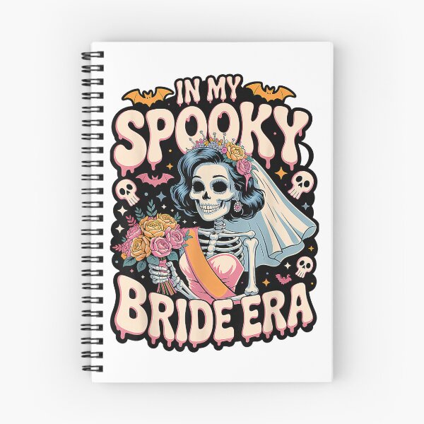 Item preview, in My Spooky Bride Era Halloween Skeleton Wedding Bride T-Shirt designed and sold by hapitoss.