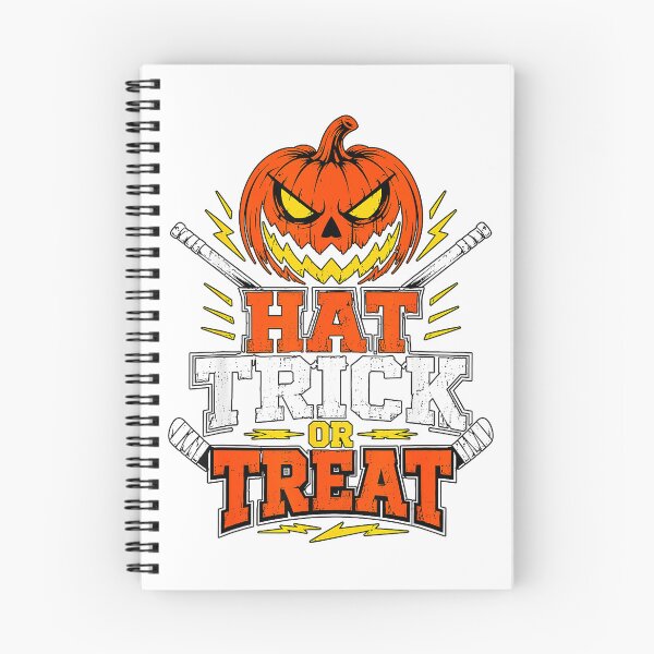 Item preview, Hat Trick or Treat Hockey Halloween Graphic T-Shirt designed and sold by TheStephenBolin.
