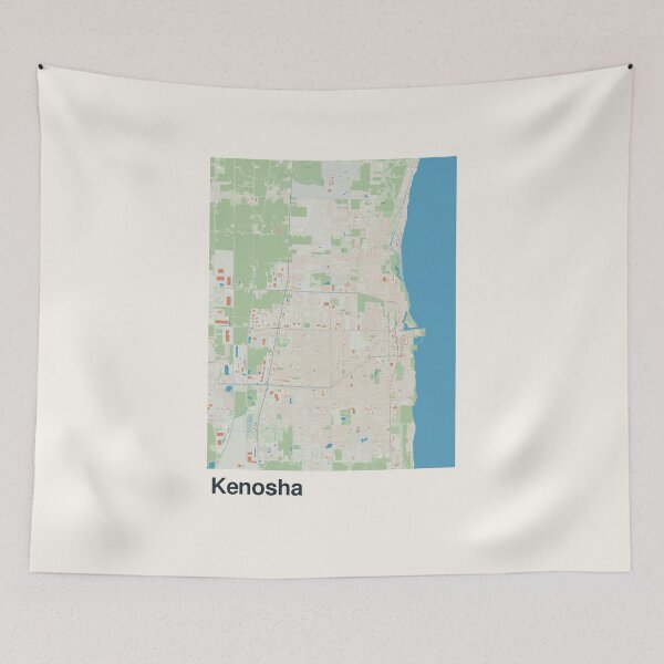 Item preview, Kenosha Minimalistic Map Art designed and sold by MapsNerd.