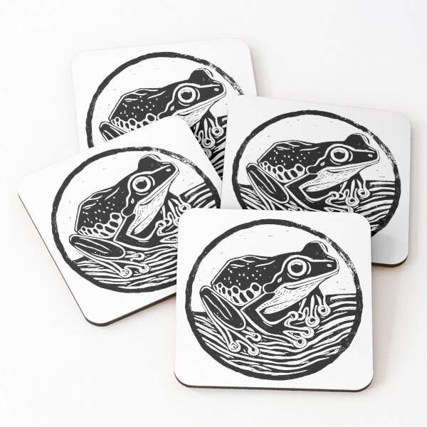 Item preview, Tree Frog Lino Art designed and sold by Type2Design.